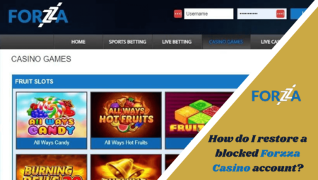 How do I restore a blocked Forzza Casino account?